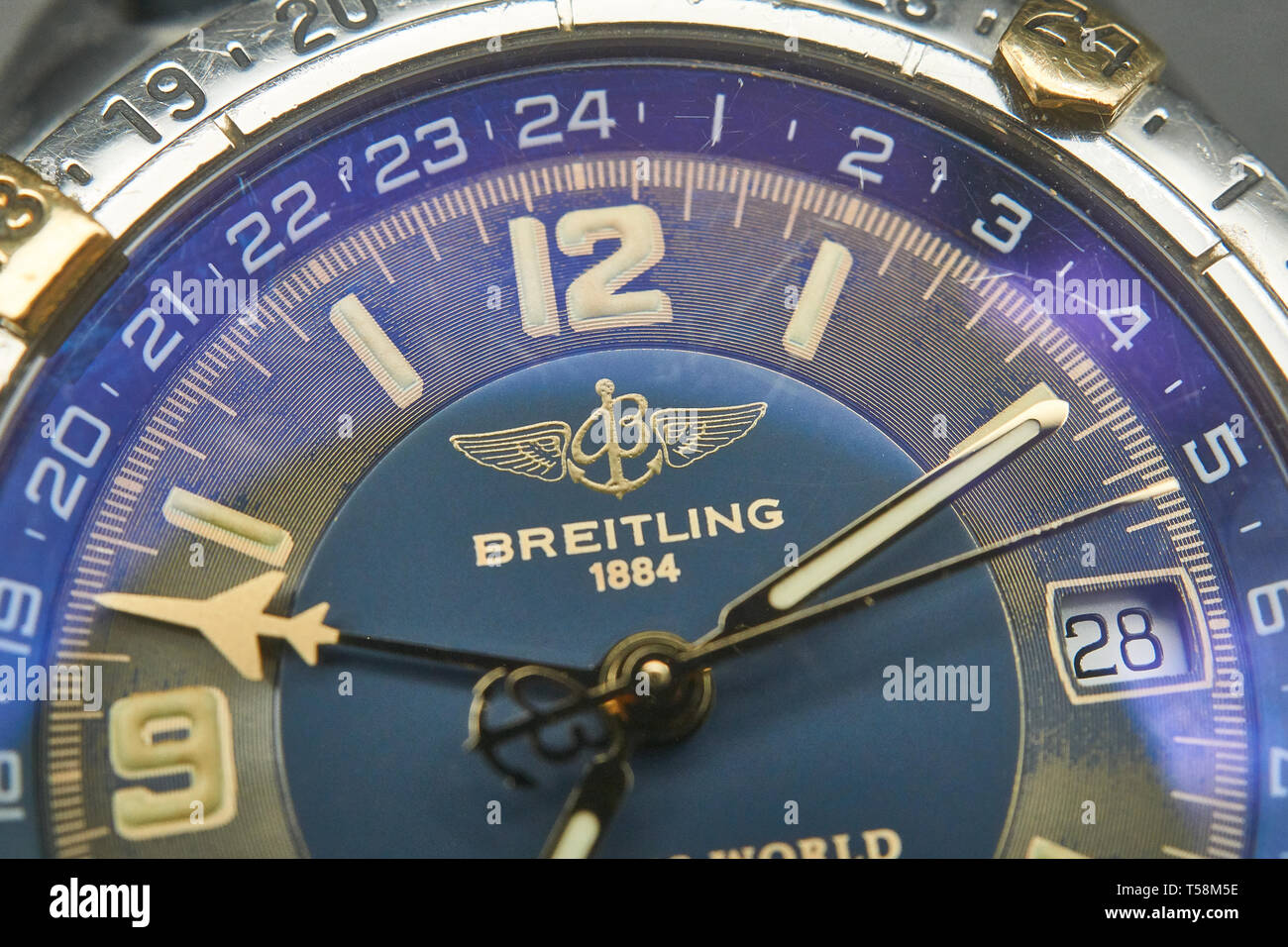 Breitling antares world watch Foto Stock
