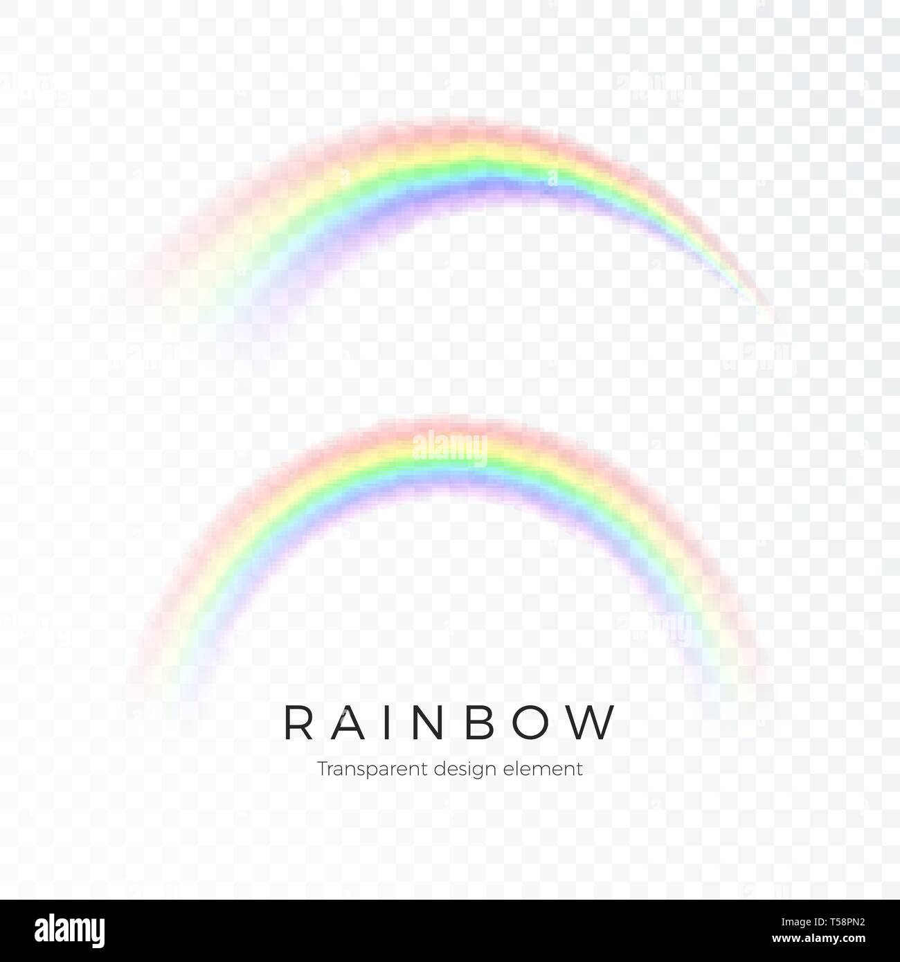 Colore Arcobaleno astratta. Fantasy art design spettro di luce, sette colori. Illustrazione di vettore isolato su sfondo trasparente Illustrazione Vettoriale