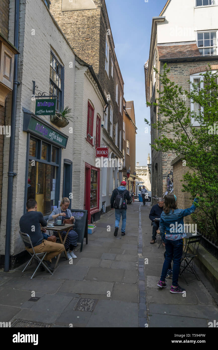 Indigo coffee house St Edwards passaggio Cambridge 2019 Foto Stock