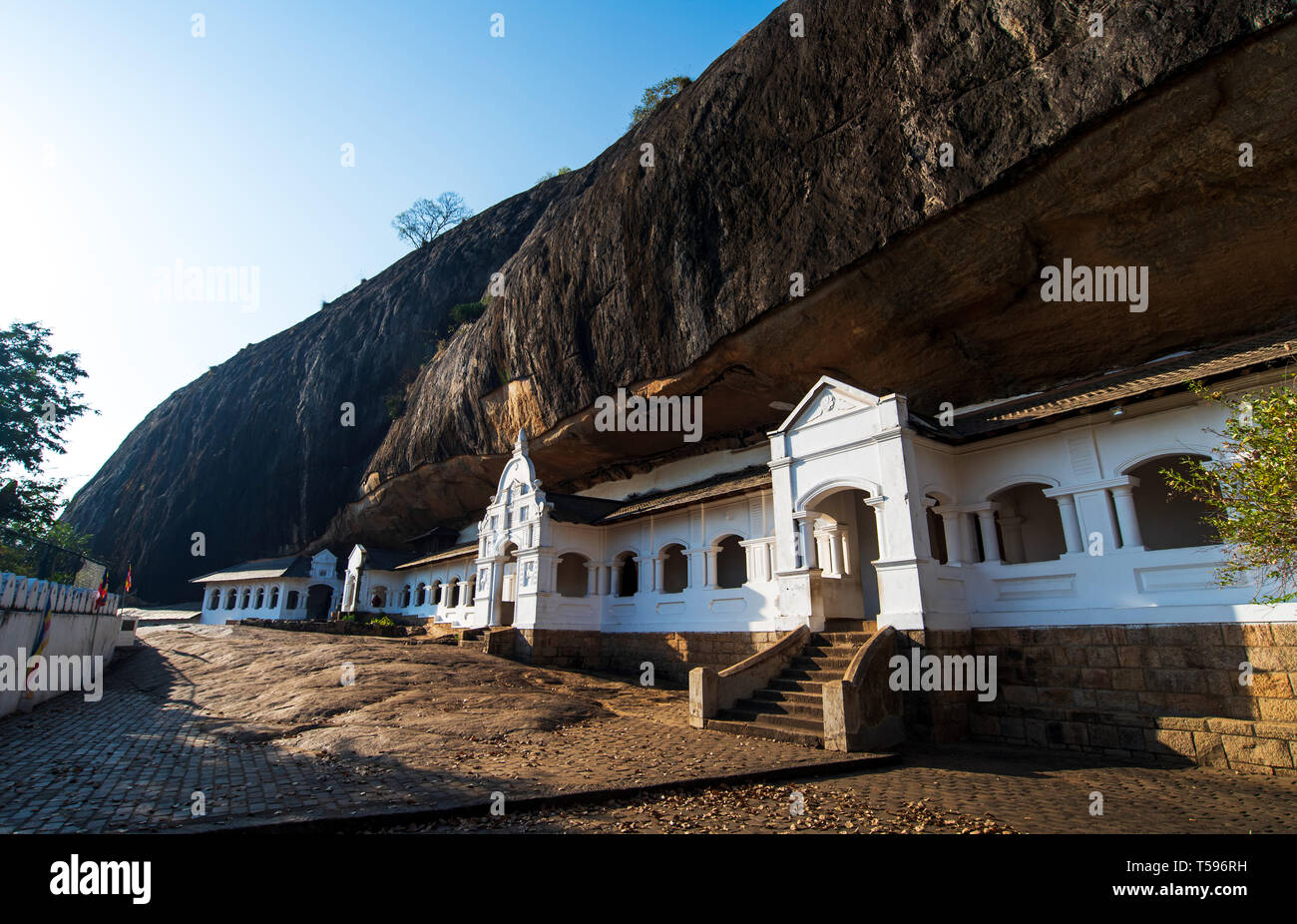 Dambulla grotta buddista di Tempio di Dambulla città di Sri Lanka Foto Stock