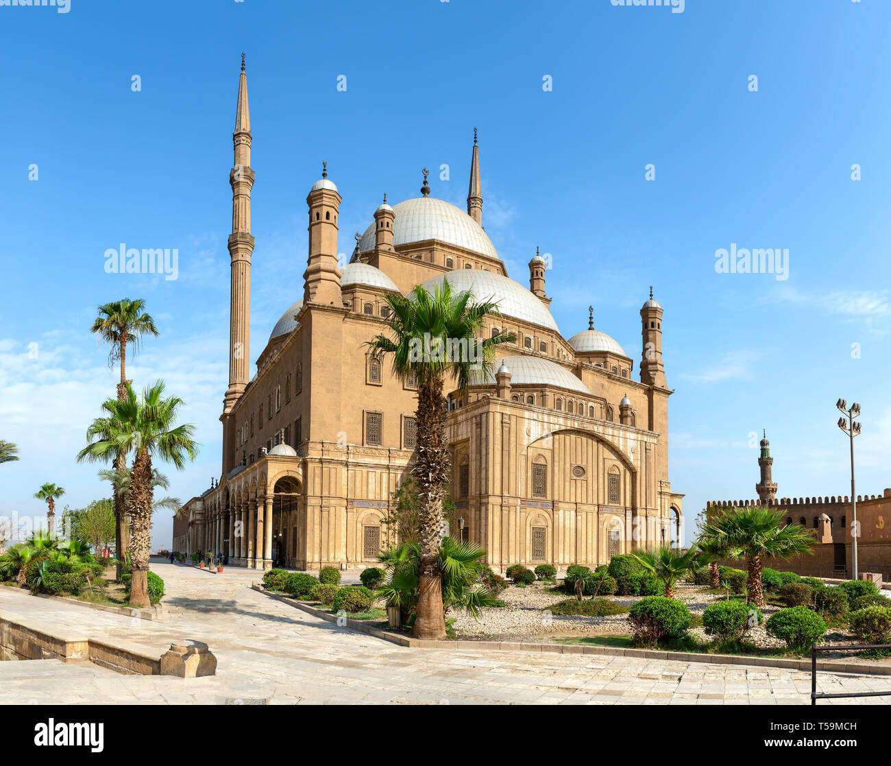 La grande moschea di Muhammad Ali Pasha in Il Cairo Egitto Foto Stock