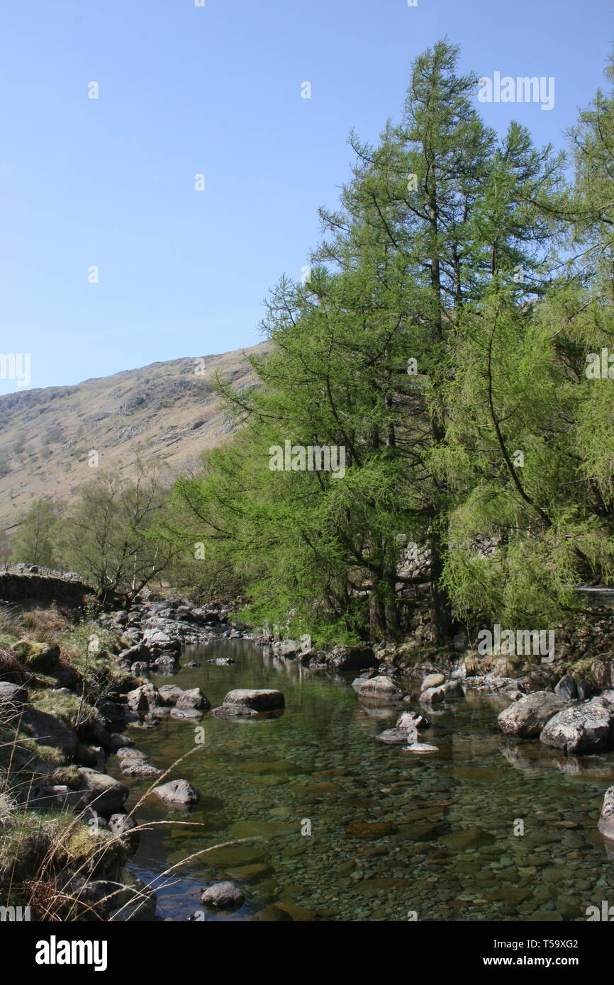 Pot nero Valley, Lake District, Cumbria Foto Stock