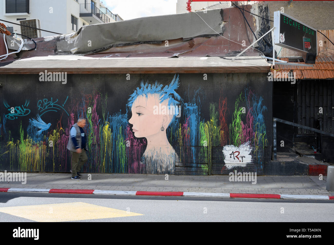 Lungomare, Tel Aviv, Israele Foto Stock