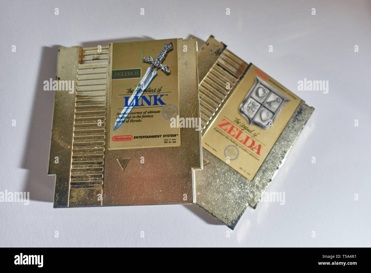 Nintendo NES Zelda Giochi Foto Stock