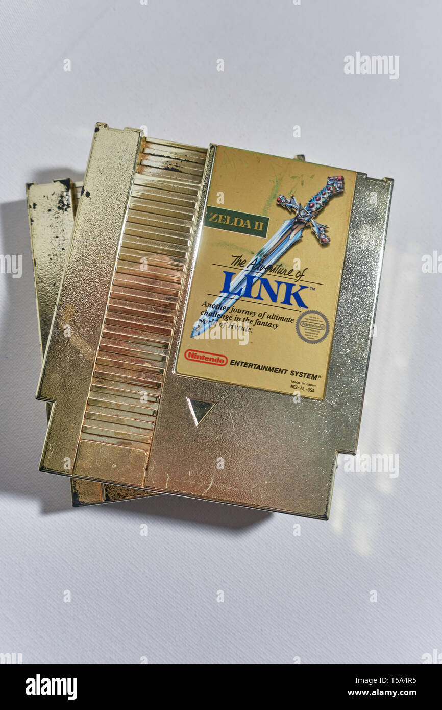 Nintendo NES Zelda Giochi Foto Stock