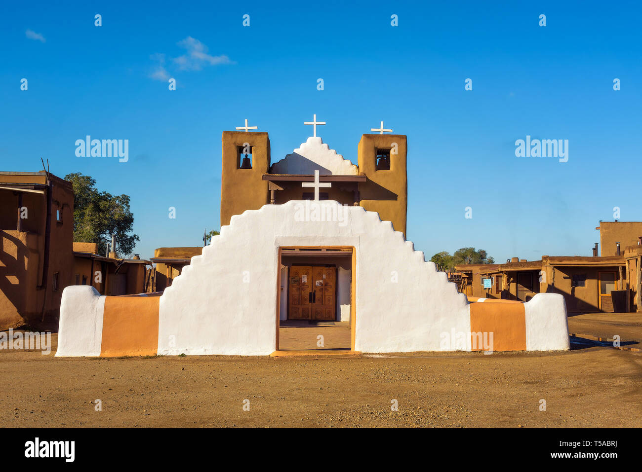San Geronimo chiesa a Taos Pueblo, Nuovo Messico Foto Stock
