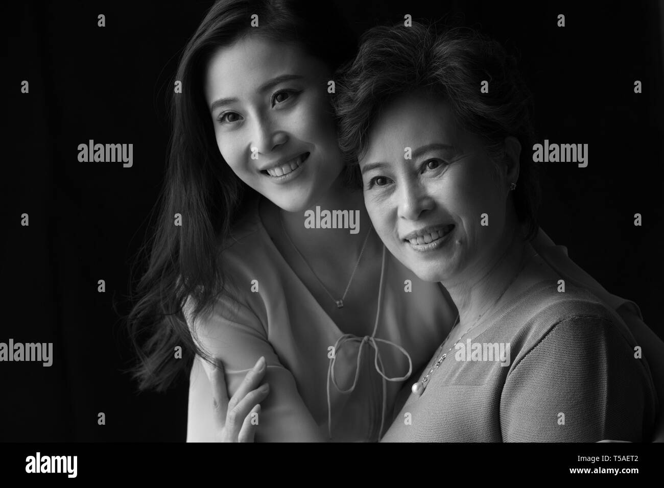 Felice madre e figlia Foto Stock