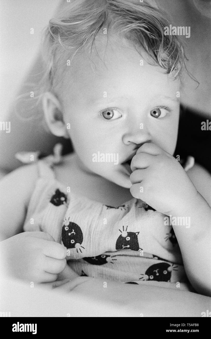 Un sogno bambina Foto Stock