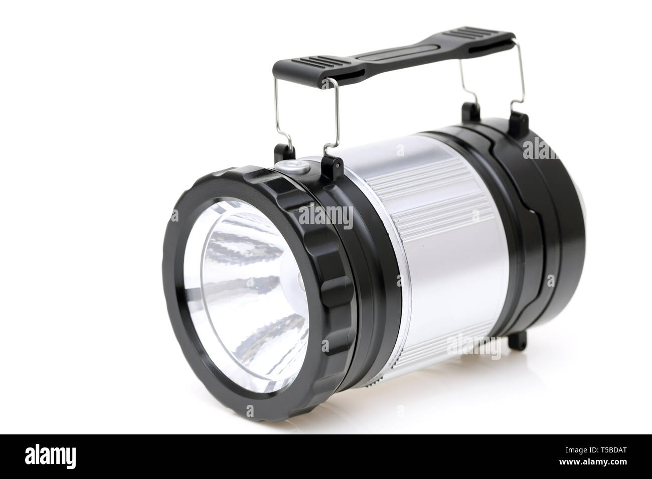 Electric led torcia tascabile su sfondo bianco Foto Stock