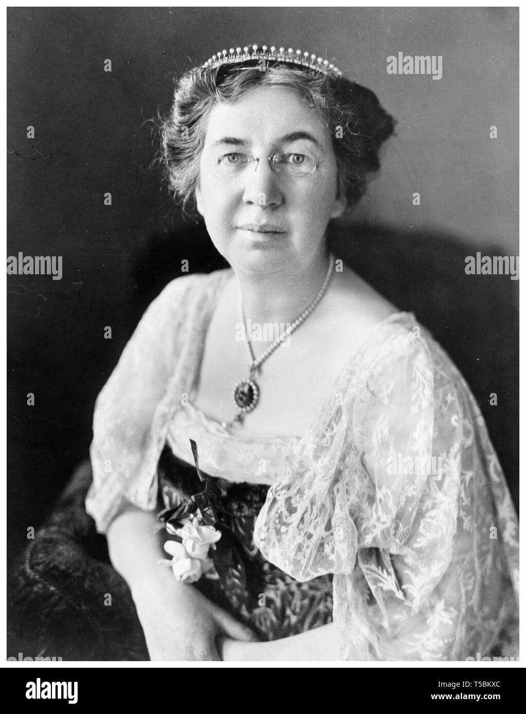 Mabel Gardiner Hubbard Campana (1857-1923), moglie di inventore Alexander Graham Bell, ritratto, da Harris & Ewing, c. 1917 Foto Stock