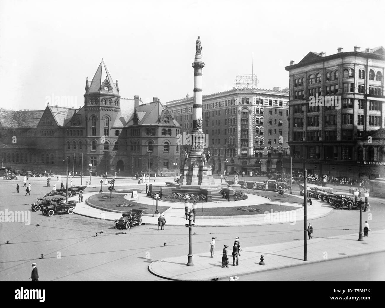 Soldati e marinai' monumento, Lafayette Square, Buffalo, New York, Stati Uniti d'America, Detroit Publishing Company, 1910 Foto Stock