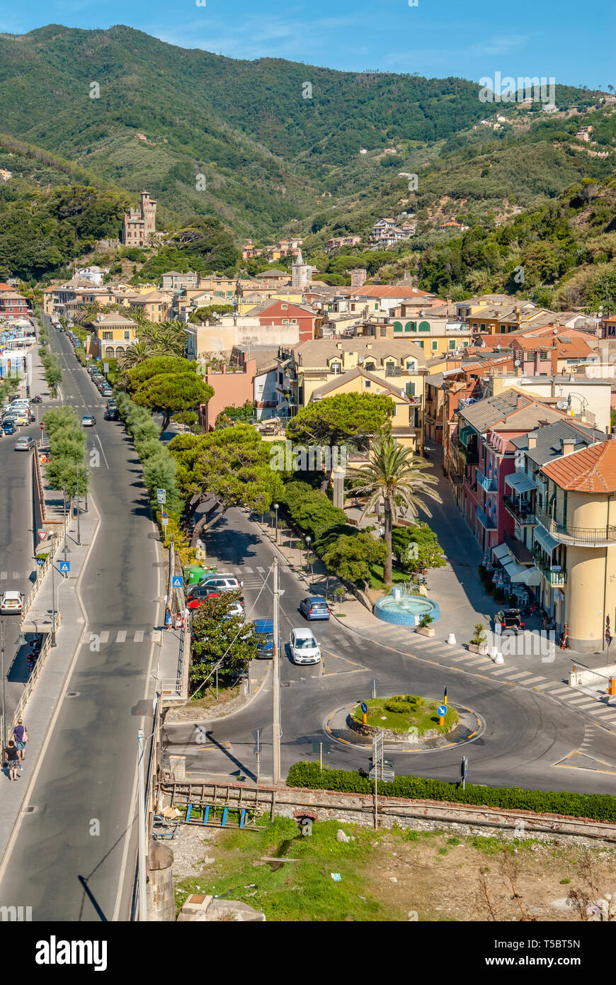 Centro di Moneglia, Liguria, Italia Nord Ovest Foto Stock