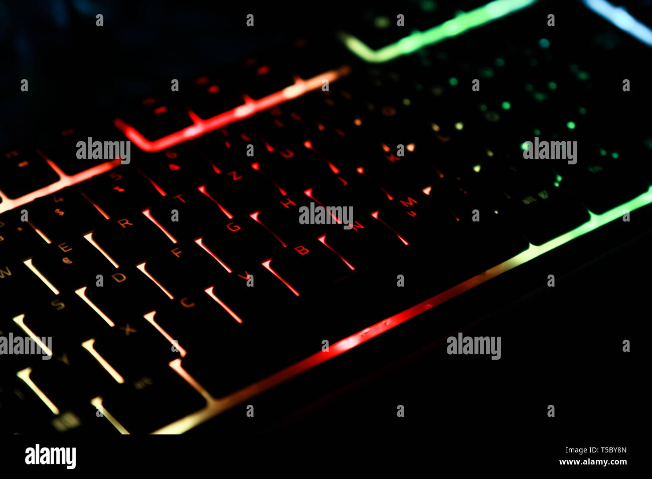 Tastiera illuminata per PC per videogame Foto Stock