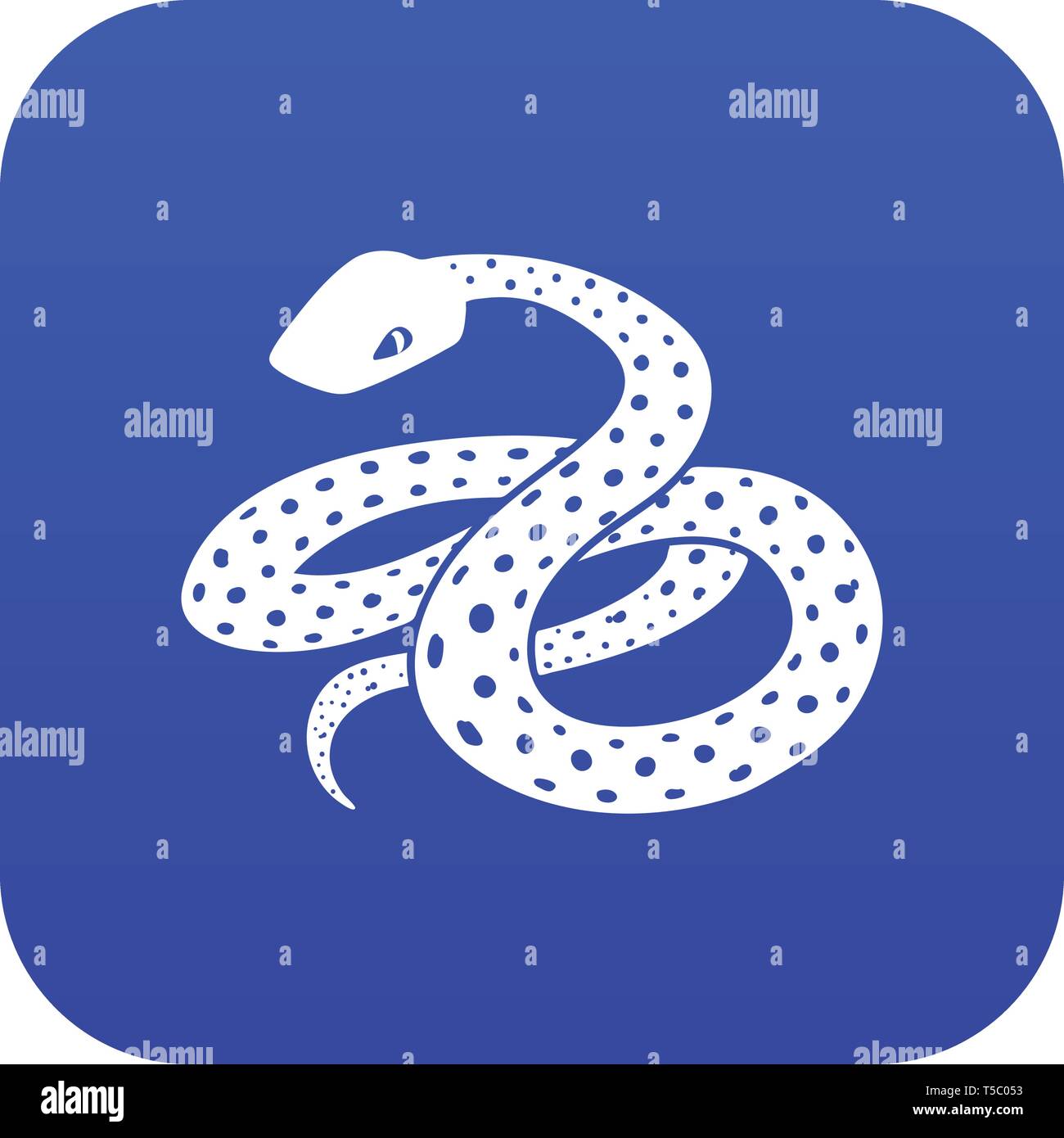 Kingsnake messicano icona vettore blu Illustrazione Vettoriale