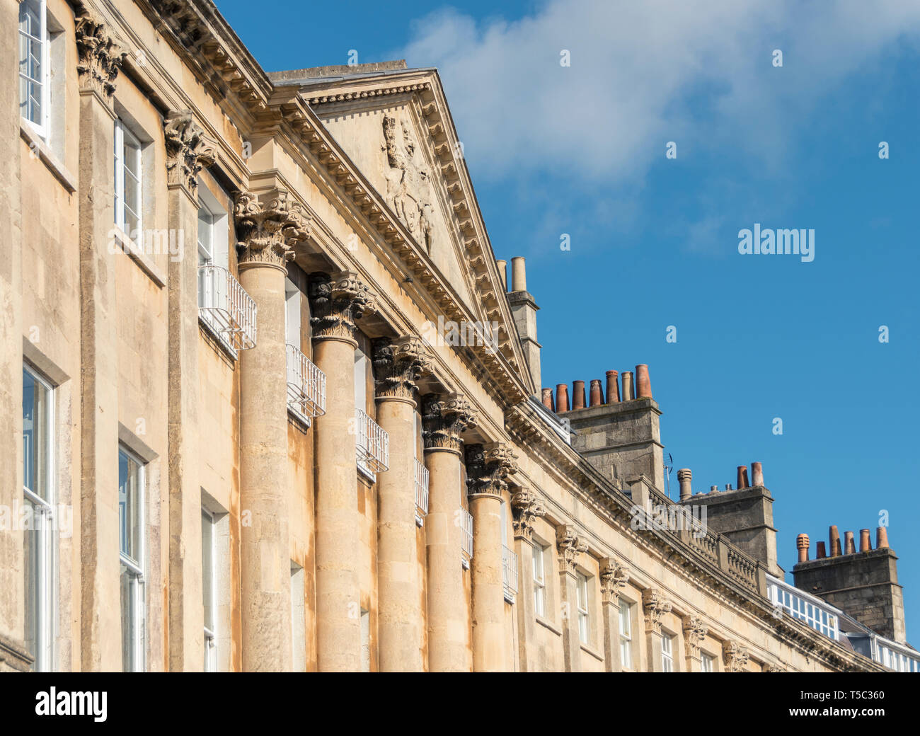 Grand di epoca georgiana a Bath, Inghilterra. Foto Stock