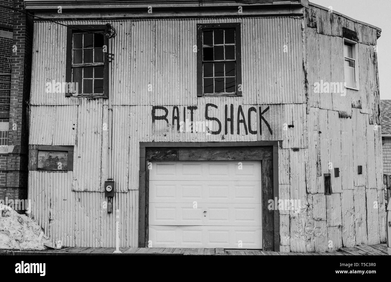 Weathered esca Shack a Portland Maine Foto Stock