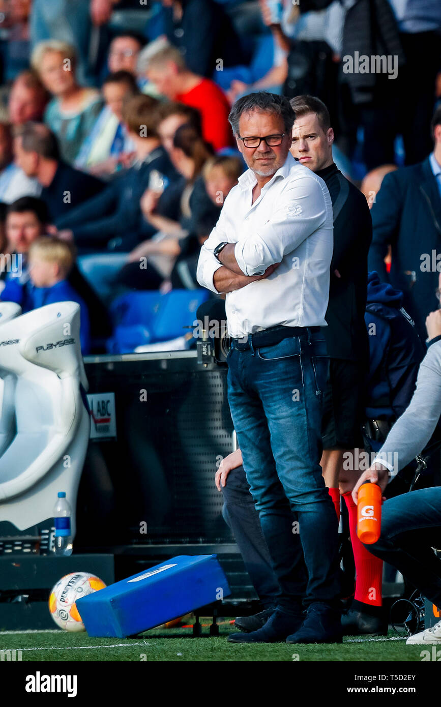 DOETINCHEM, de Graafschap - FC Emmen 1-0, 23-04-2019, calcio Eredivisie olandese Stagione 2018 - 2019, Stadio de Vijverberg, de Graafschap allenatore Henk de Jong Foto Stock