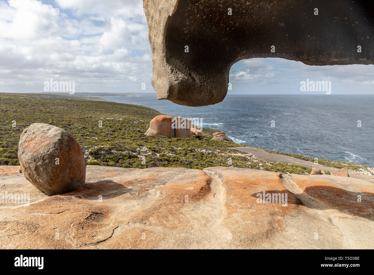 Remarkable Rocks, Parco Nazionale di Flinders Chase, Kangaroo Island, Sud Australia Foto Stock