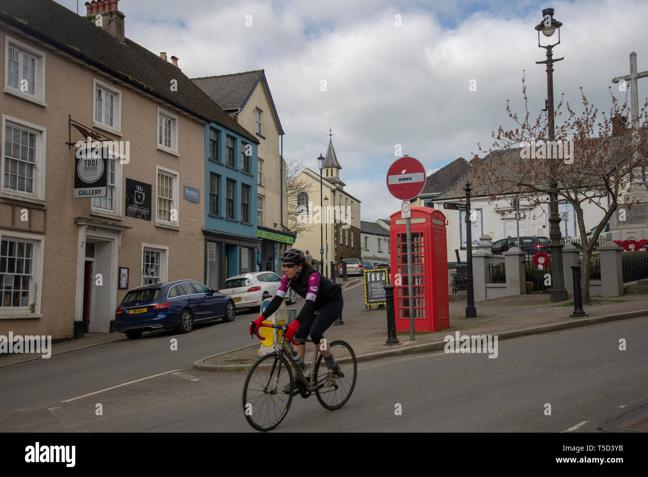 High Street Narberth Pembrokeshire Foto Stock