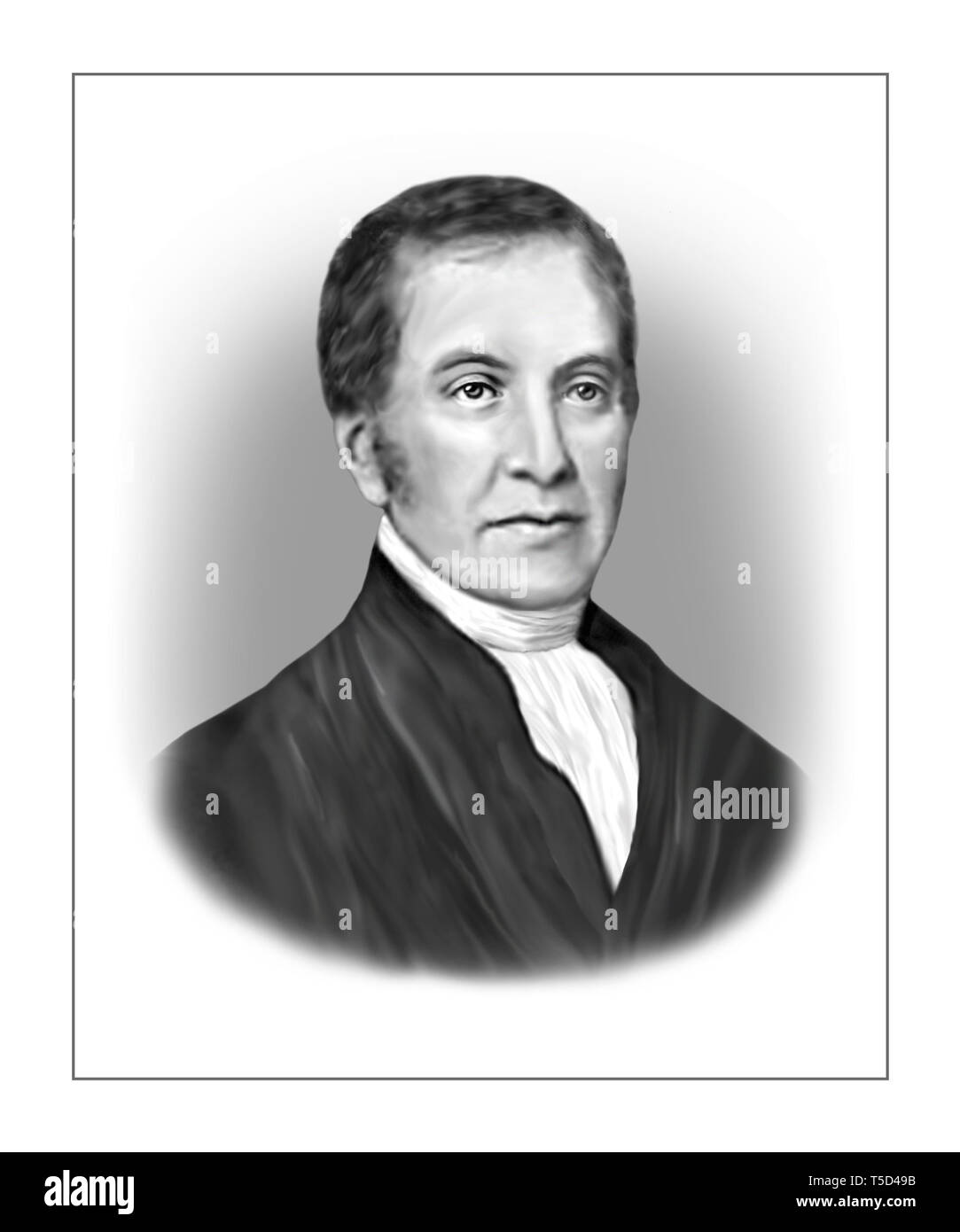 George Bradshaw 1800-1853 cartografo inglese Editore della stampante Foto Stock