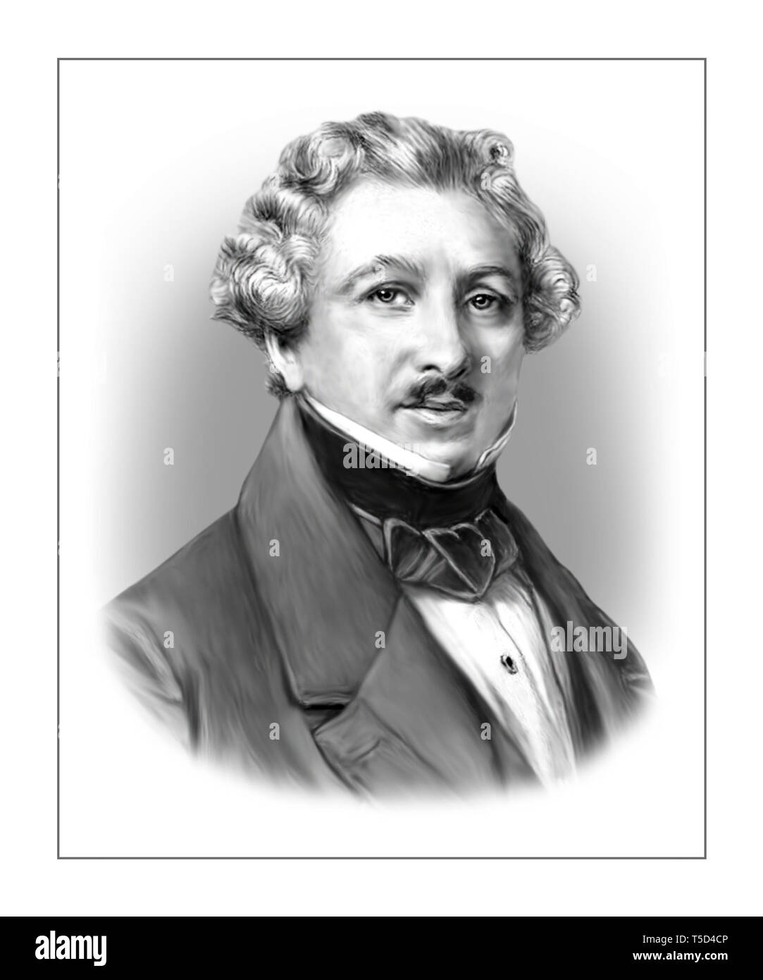 Louis Daguerre 1787-1851 artista francese fotografo Foto Stock