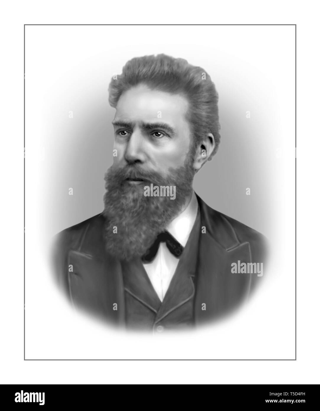 Wilhelm Rontgen Roentgen 1845-1923 Tedesco Olandese Ingegnere Meccanico fisico Foto Stock