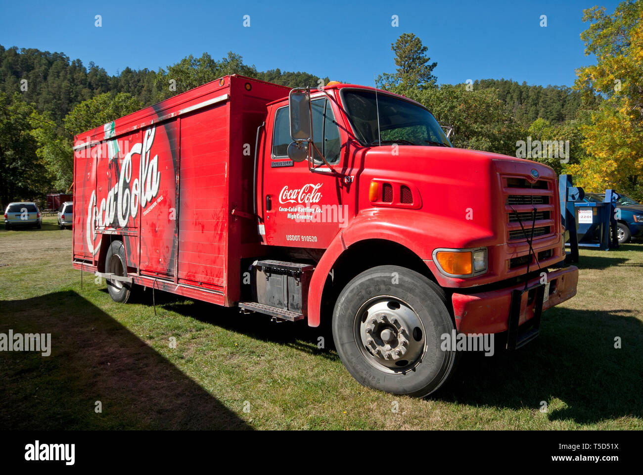 Coca Cola carrello a Custer State Park, il Dakota del Sud, STATI UNITI D'AMERICA Foto Stock