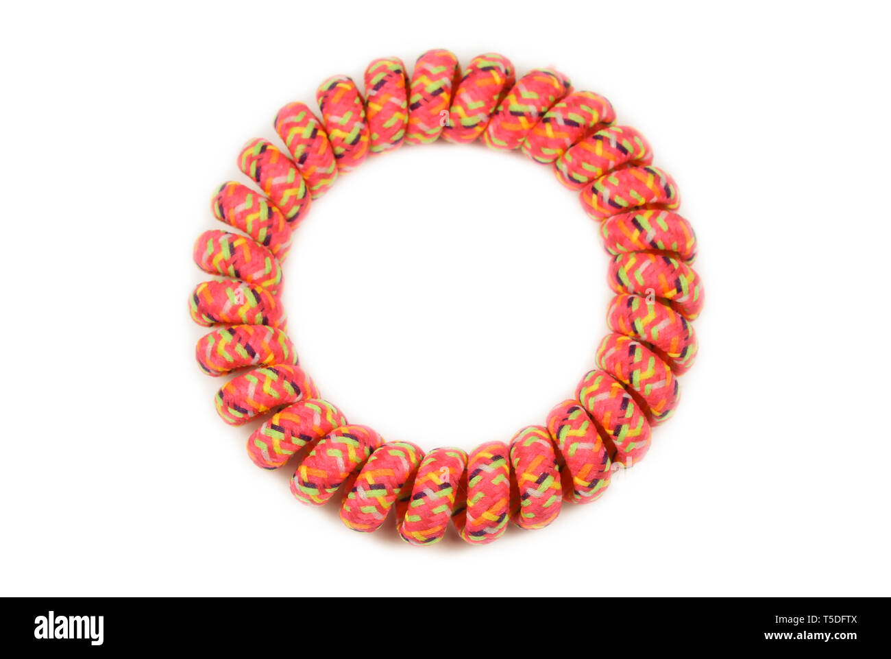 Multi-scrunchy colorate a forma di spirale Foto Stock