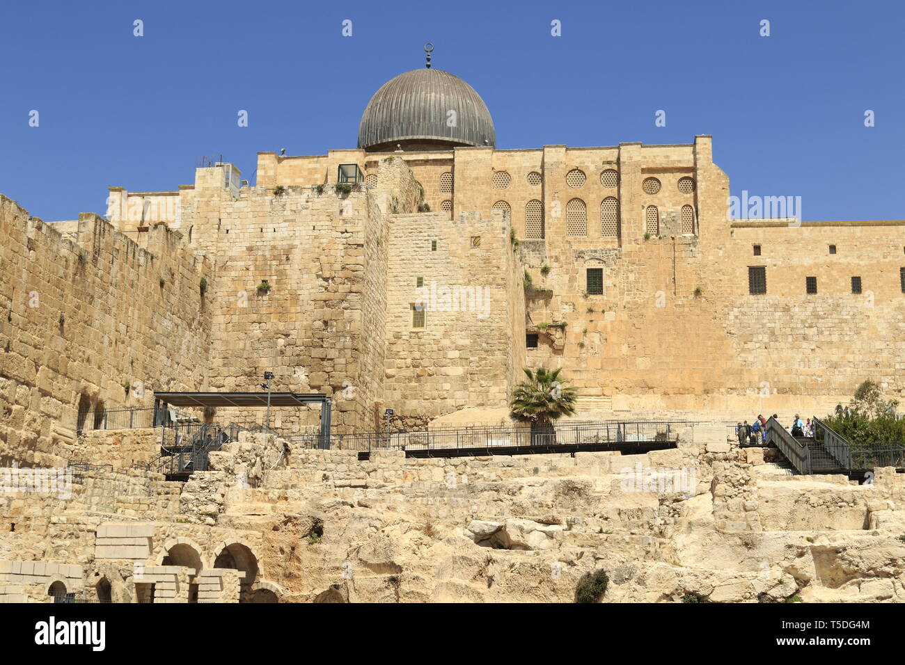 Moschea Al Aqsa di Gerusalemme Foto Stock