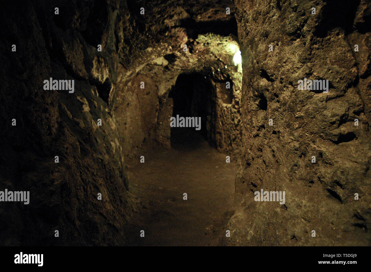 Ovaoren città sotterranea, Cappadocia, Turchia Foto Stock