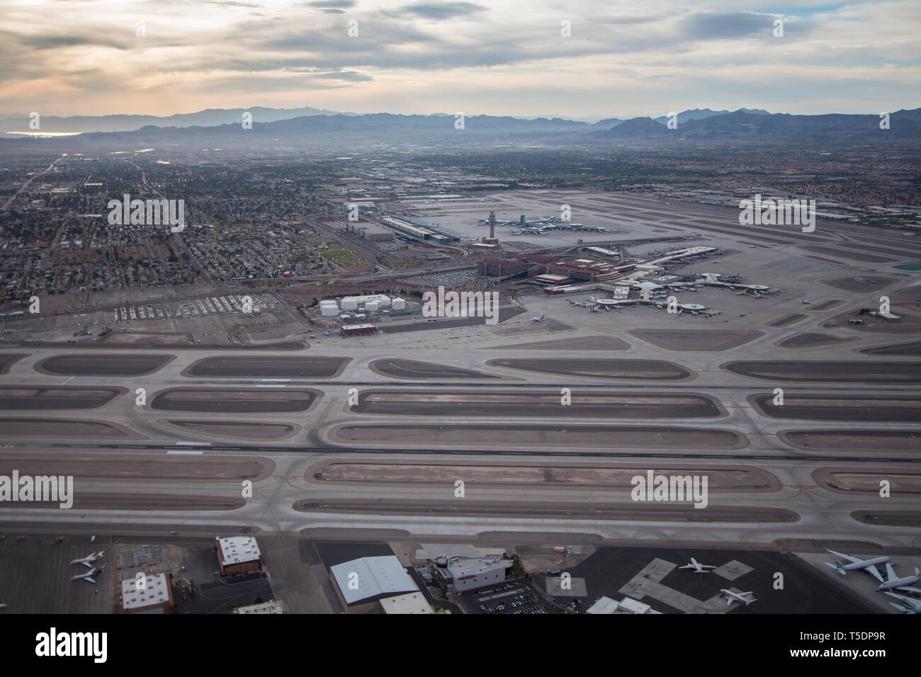 Antenna dell aeroporto internazionale di McCarran Las Vegas, Nevada, Foto Stock