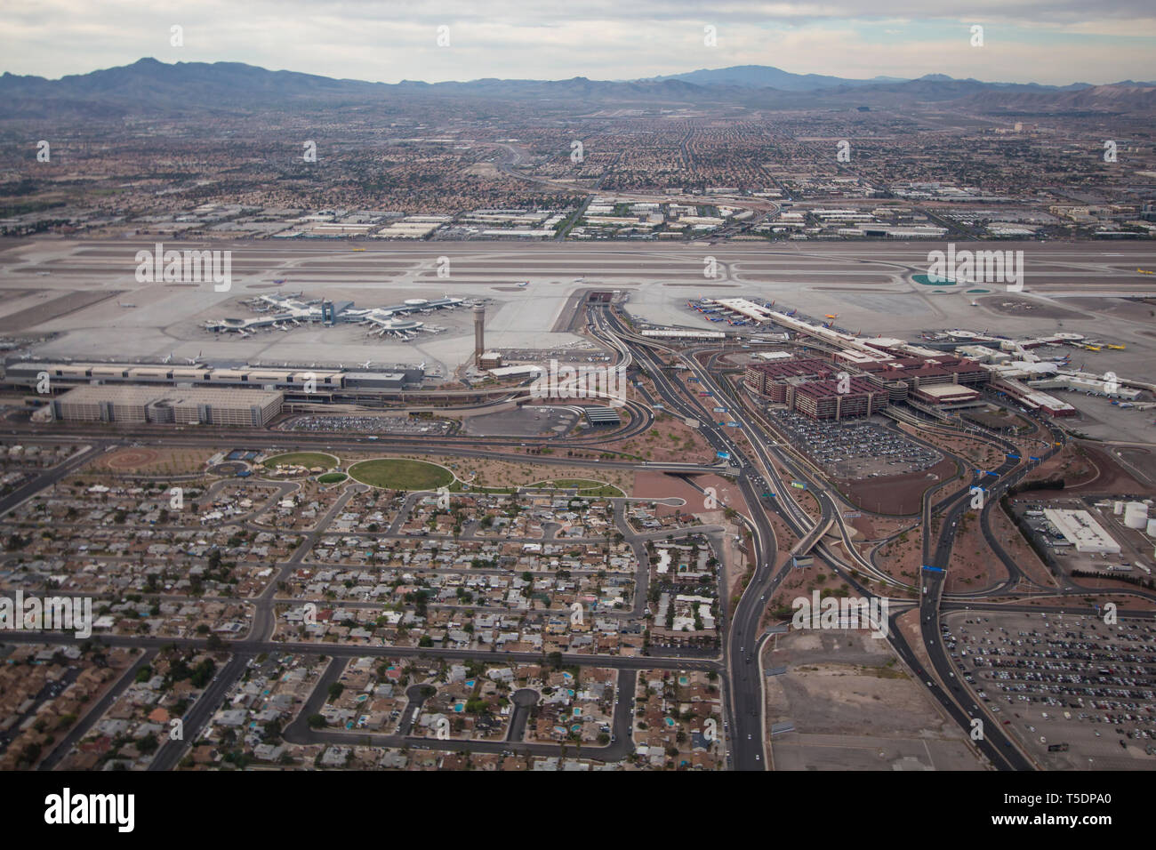 Antenna dell aeroporto internazionale di McCarran Las Vegas, Nevada, Foto Stock