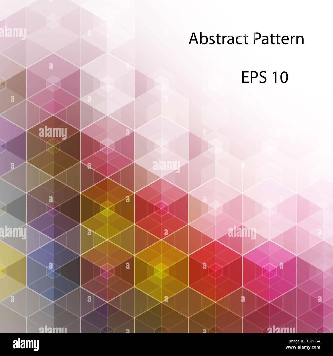 fondo bianco esagonale. disegno del motivo. L'immagine viene visualizzata in stile poligonale. L'idea per il disegno di affari. Modello per la pubblicità mock-up, notizie Foto Stock