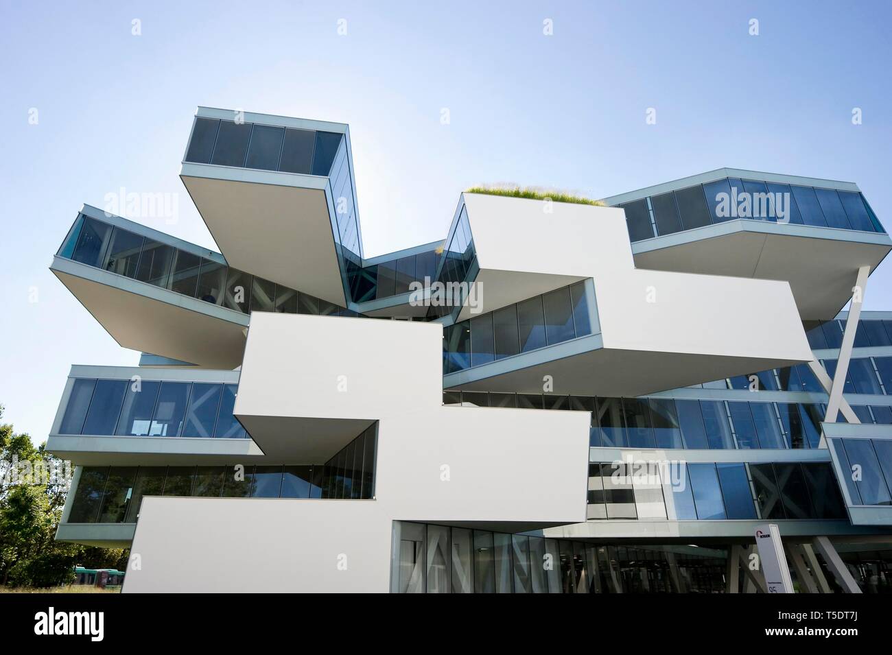 Actelion Business Center, progettato dagli architetti Herzog & de Meuron, Allschwil, Basilea, Svizzera Foto Stock