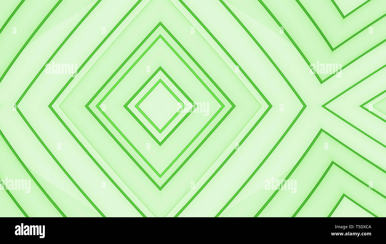Abstract morbida di colore verde forme geometriche e linee sullo sfondo Foto Stock