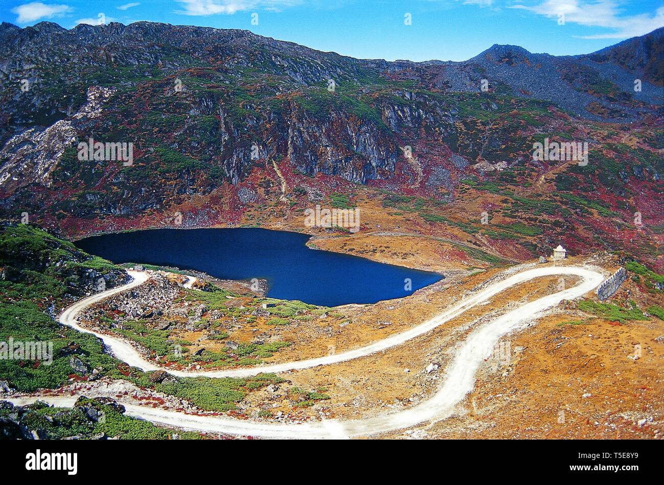 Chebrala lago al di là del Passo Sella, Arunachal Pradesh, India, Asia Foto Stock