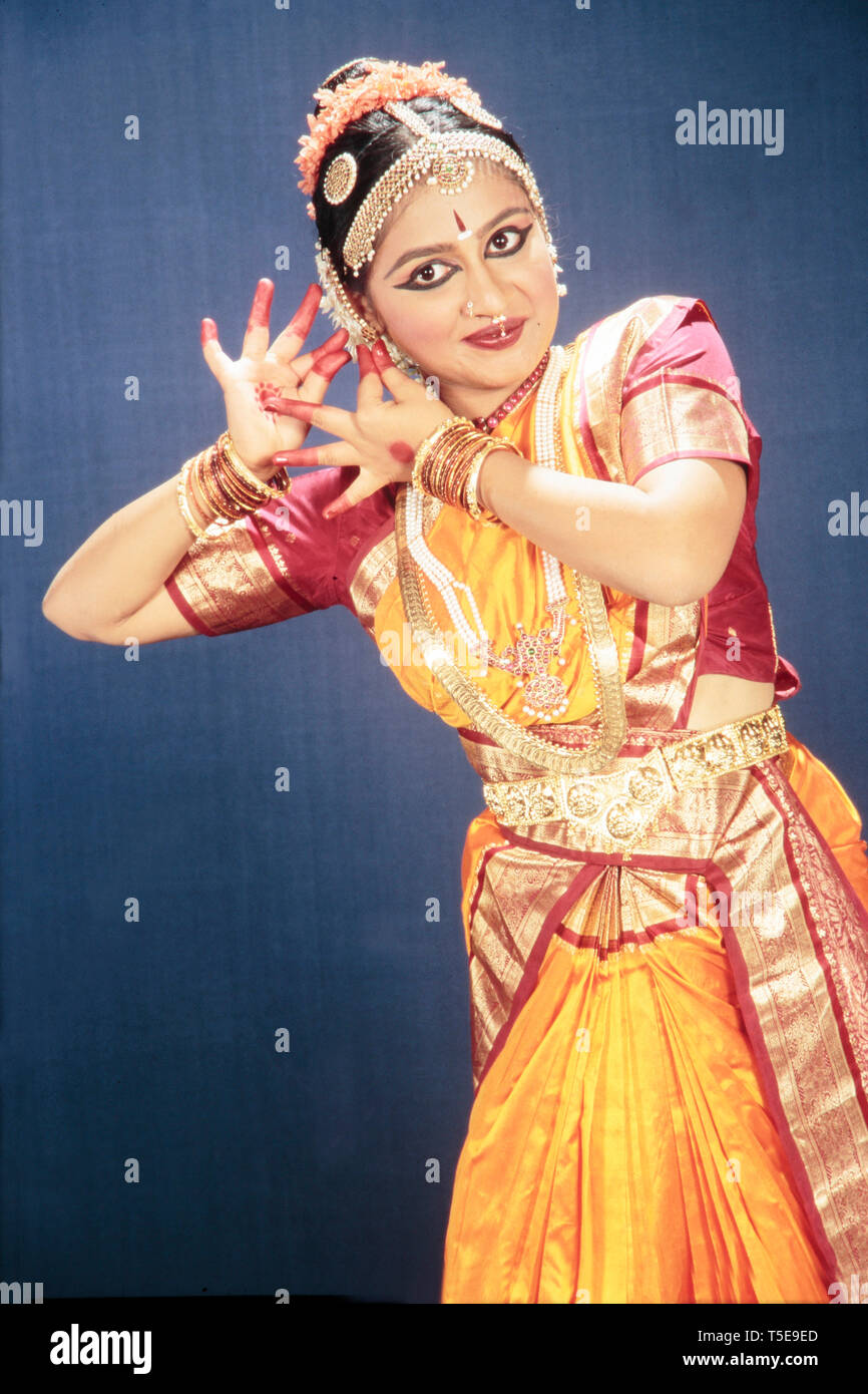 Bharatanatyam ballerino, India, Asia, signor#604 Foto Stock