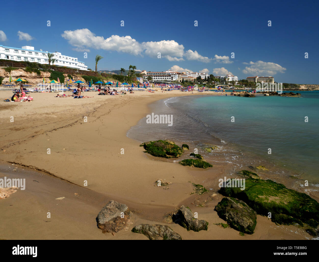 Corallia Beach, Coral Bay Paphos, Cipro. Foto Stock