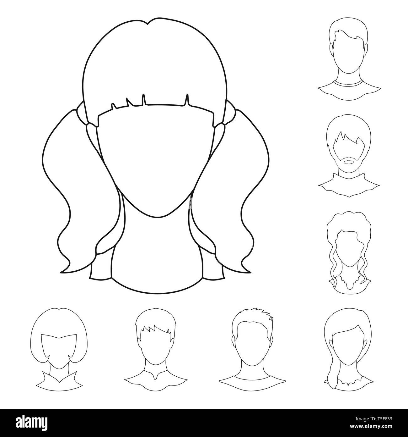 Vettore di progettazione professionale e foto di segno. Raccolta di professionale e profilo icona vettore per il magazzino. Illustrazione Vettoriale