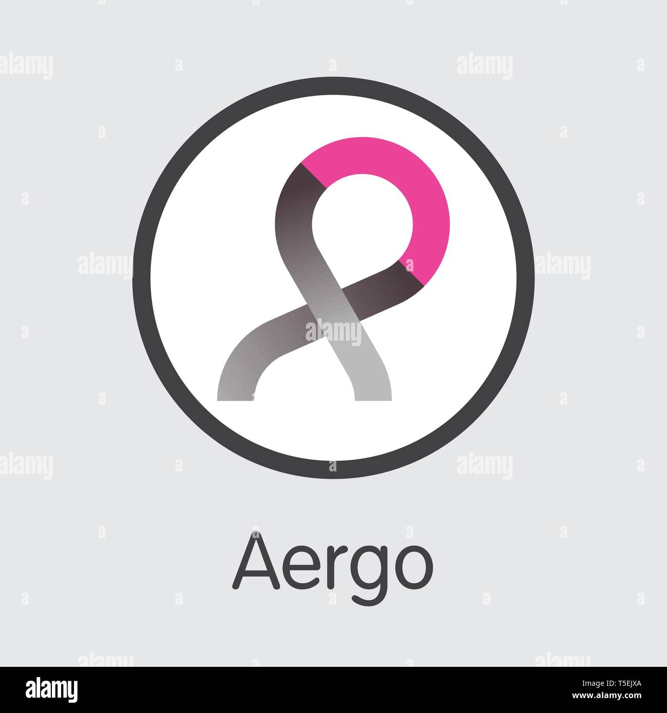 AERGO - Aergo. Il logo del commercio di denaro o emblema di mercato. Illustrazione Vettoriale