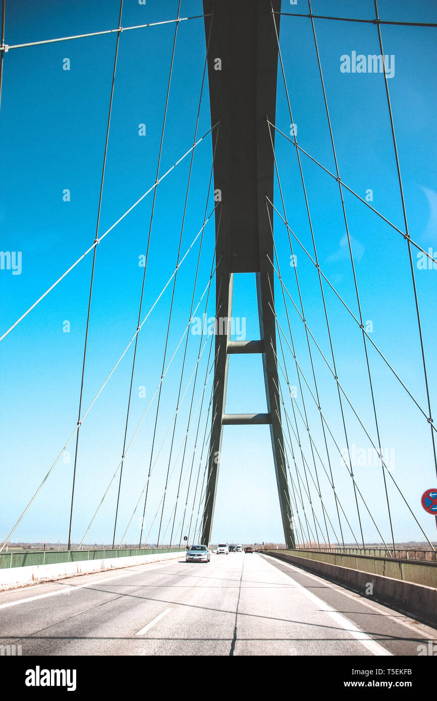 Fehmarnsund Brücke, Bridge, über die Ostsee, Mar Baltico, Schleswig-Holstein, Germania Foto Stock