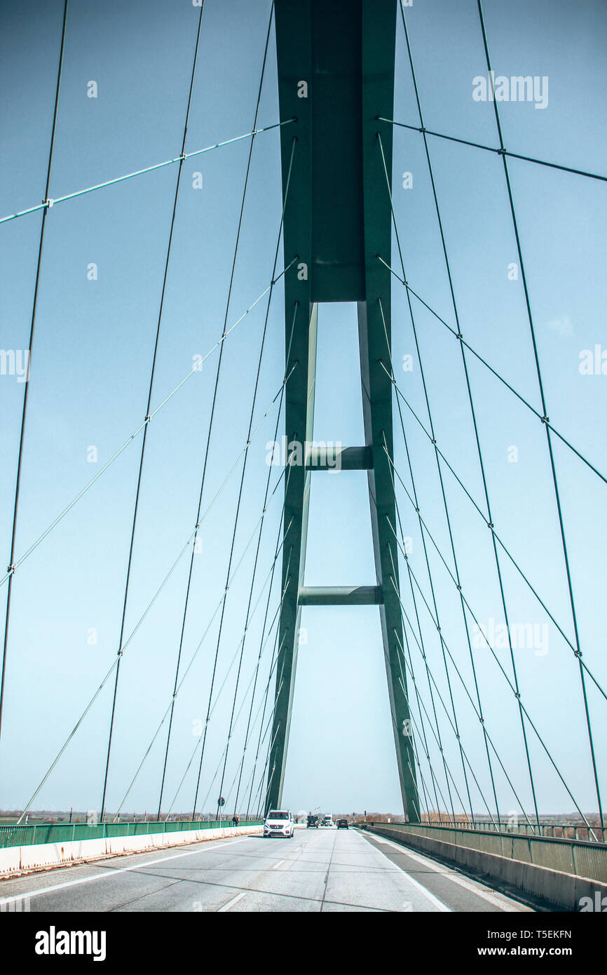 Fehmarnsund Brücke, Bridge, über die Ostsee, Mar Baltico, Schleswig-Holstein, Germania Foto Stock