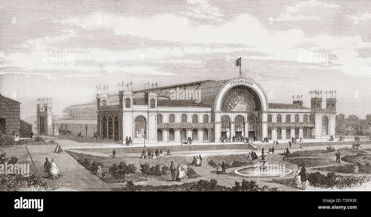 Il Palazzo di Cristallo del portoghese mostra internazionale, Porto, Portogallo, 1865. Dal Illustrated London News, pubblicato 1865. Foto Stock