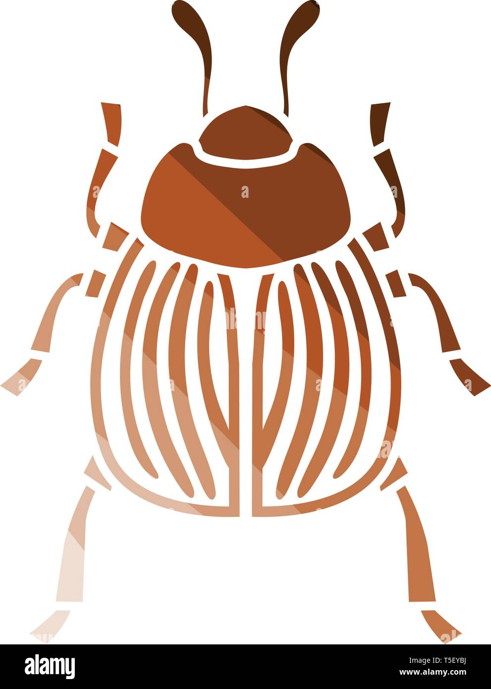 Colorado beetle icona. Schermo piatto a colori e design. Illustrazione Vettoriale. Illustrazione Vettoriale
