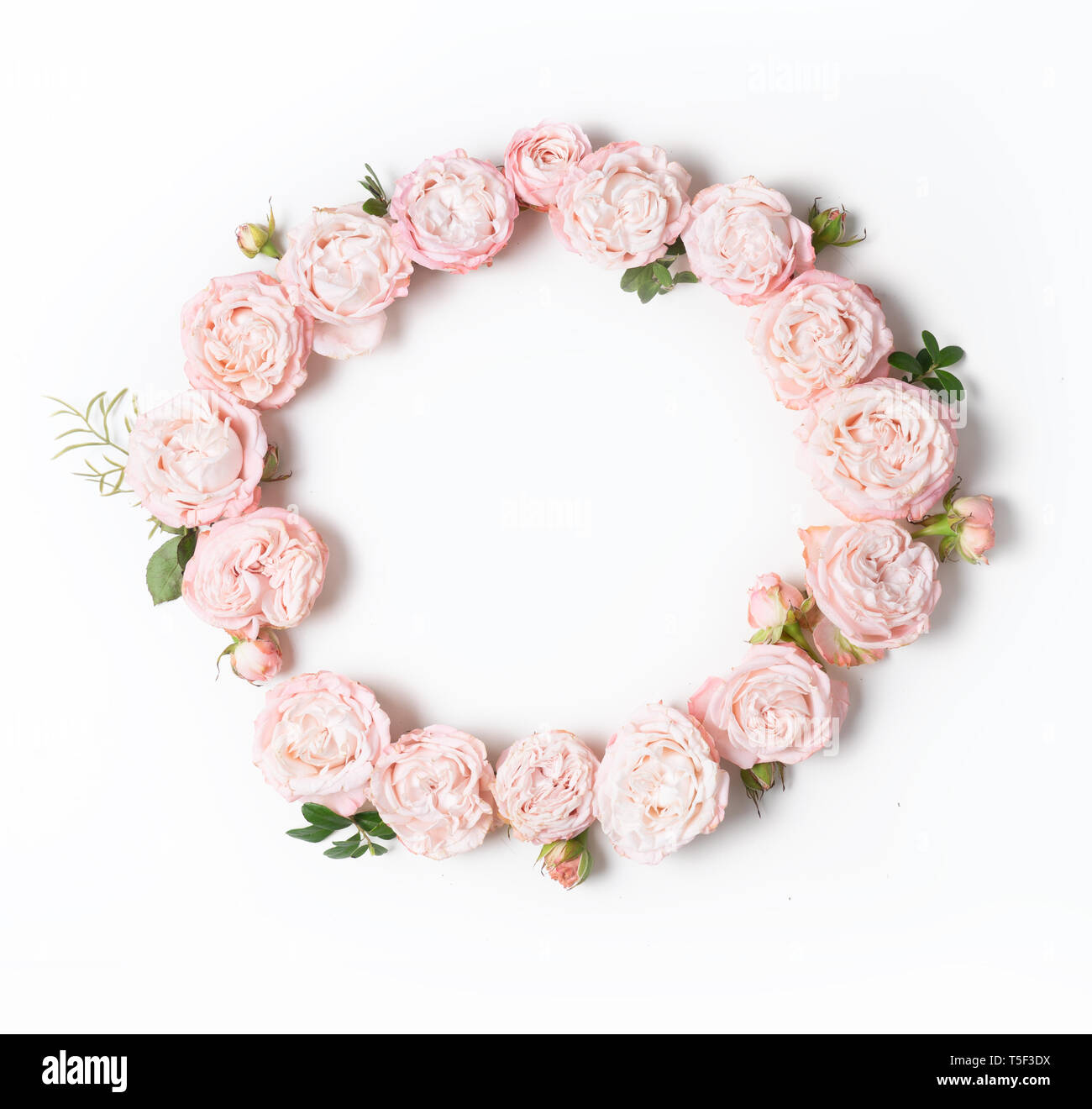 Fiori piatto composizione dei laici Foto Stock