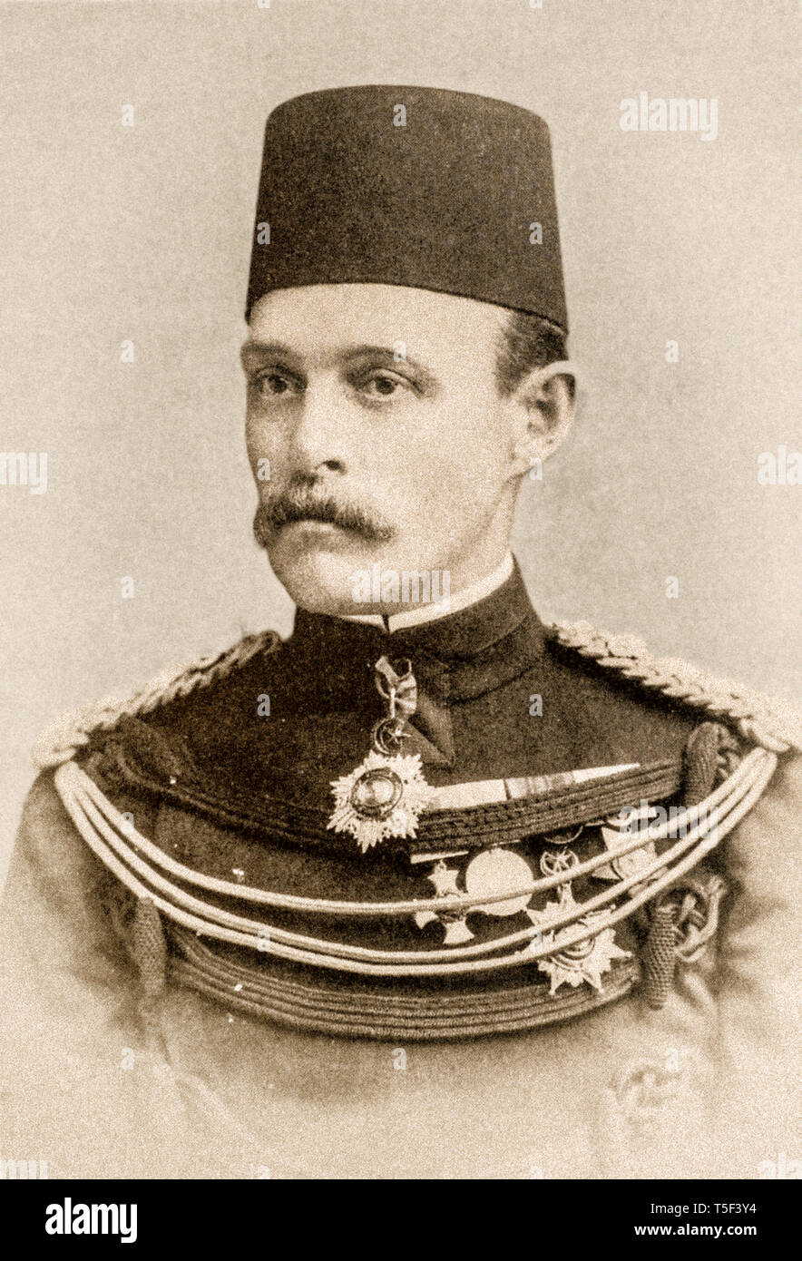 Guerra di Mahdist - Sindaco il generale Sir Archibald Hunter 'seconda nel comando' dell'esercito Egiziano 1896-1898 Foto Stock