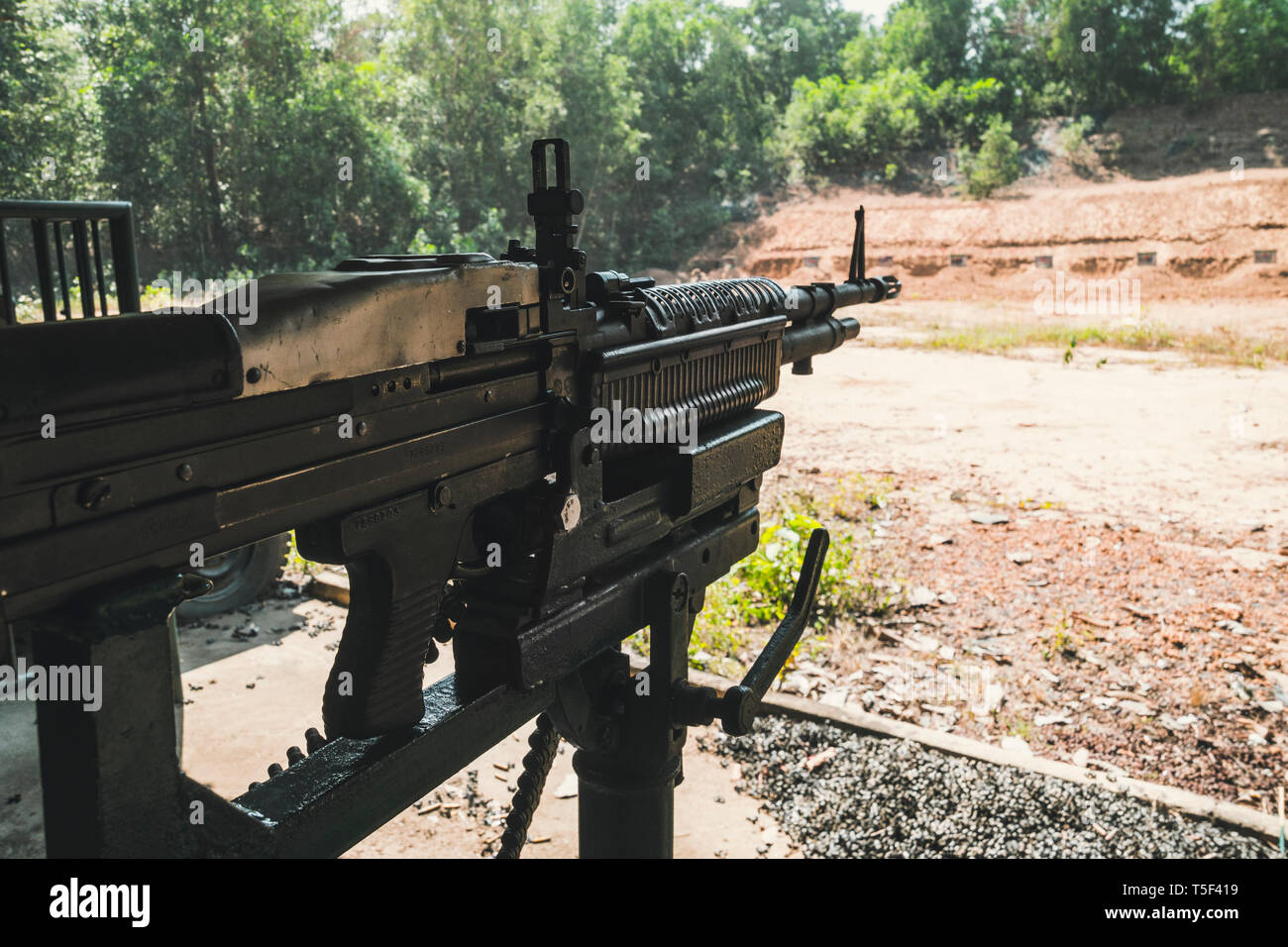Macchina a mano cannone M60 machinegun ha - Vietnam Foto Stock