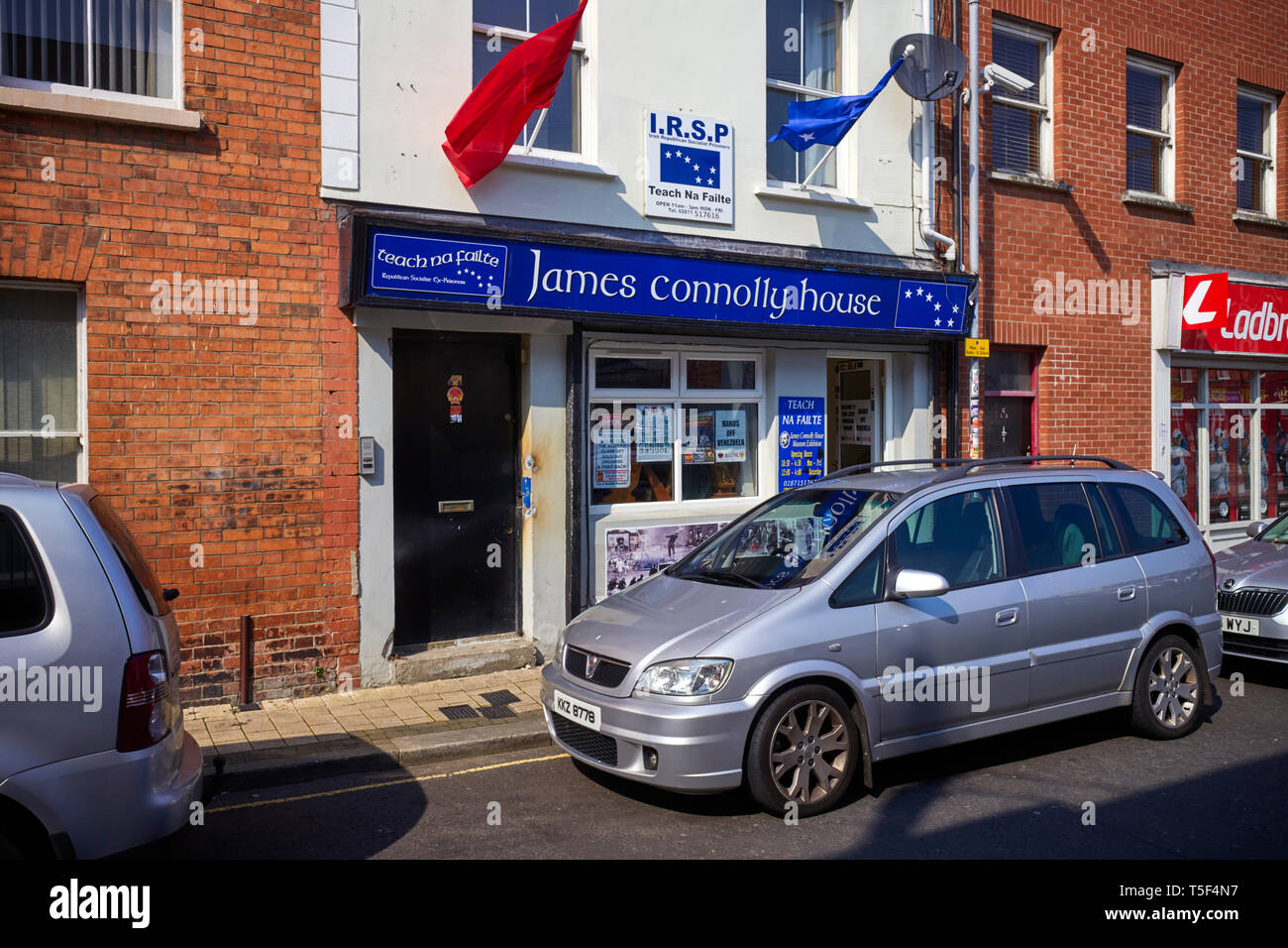 L'esterno di James Connoly House Museum a Chamberlain Street, Londonderry / Derry Foto Stock