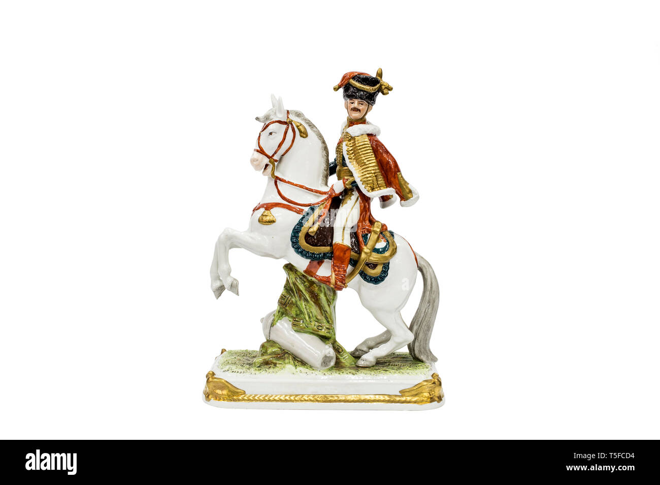 Statuette di porcellana di Eugène Rose de Beauharnais, uno da comandanti di Napoleone Bonaparte Foto Stock