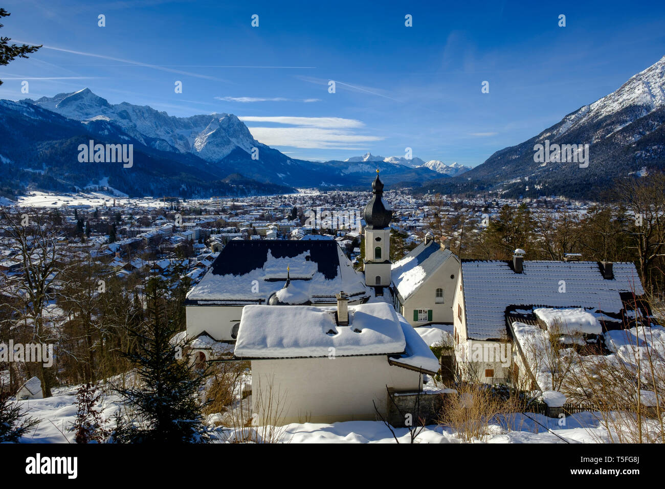 In Germania, in Baviera, Baviera, Garmisch Partenkirchen, la Chiesa del pellegrinaggio di San Anton Foto Stock